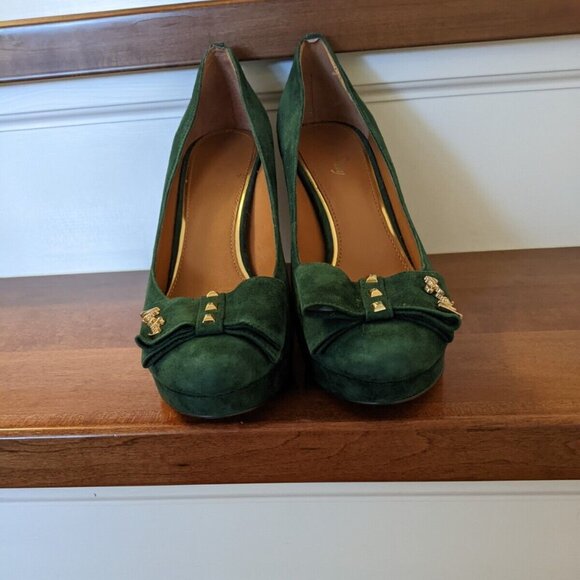 Miss Sixty green suede heels size 39 - Picture 6 of 9